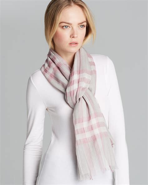 burberry gauze scarf|Burberry check wool scarf.